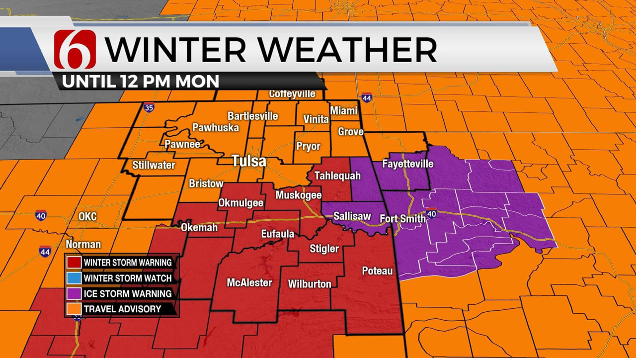 Winter Storm Warning Active, Freezing Rain With Icy Roads To Impact