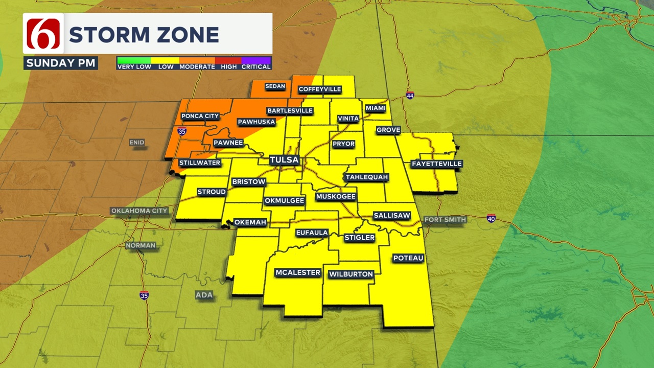 Increasing storm chances in Green Country this weekend into early next week
