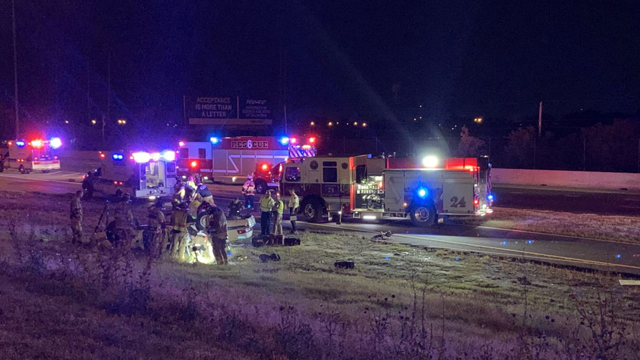 1 In Custody, 2 Taken To Hospital Following Rollover Crash On I-44
