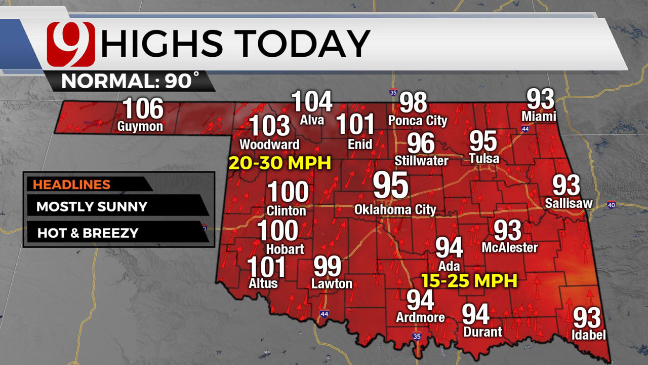 HundredDegree Heat, Higher Heat Indices Returns For Parts Of Oklahoma