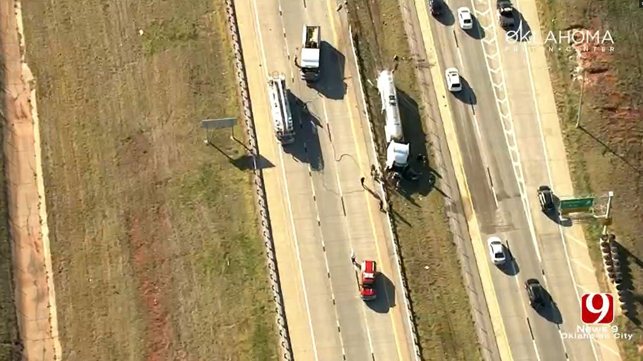 Semi Crash Causes Traffic Backup On Kilpatrick Turnpike In NW OKC
