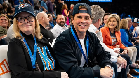 James Marsden, Oklahoma native and Hollywood actor seen courtside of Thunder-Nuggets matchup