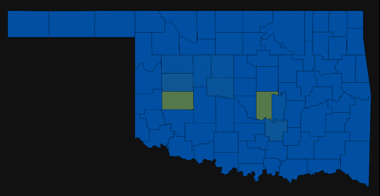 Power outages in Oklahoma due to severe weather